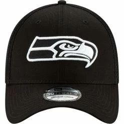 Best deal 🌟 New Era NFL Men's Black & White Neo 39Thirty Cap Seattle Seahawks 👏
