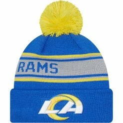 Hot Sale 👍 New Era NFL 2022 Sideline Sport Knit Beanie Los Angeles Rams 🛒