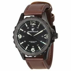 Best deal 👏 Smith & Wesson Men's Classic Analog ⌚ Watch Black/Brown 😉